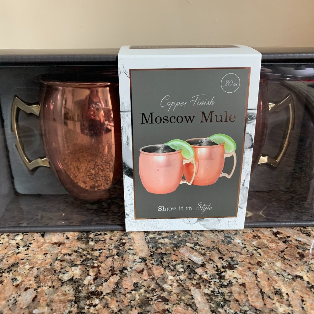 2 Copper Finshed Moscow Mule 20oz mugs